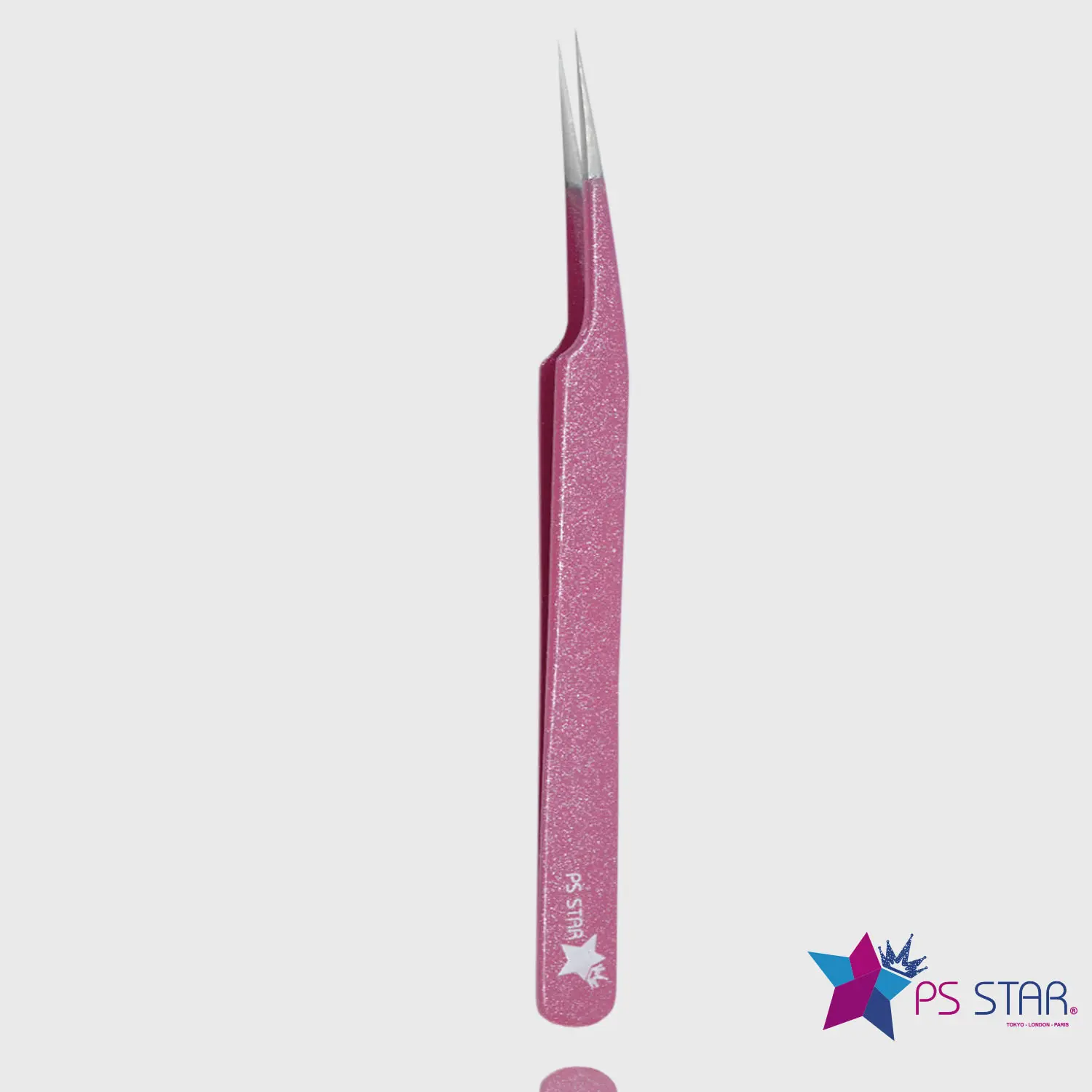 Straight Eyelash Tweezers ET260 Ps Star PRO Pink - Image 2