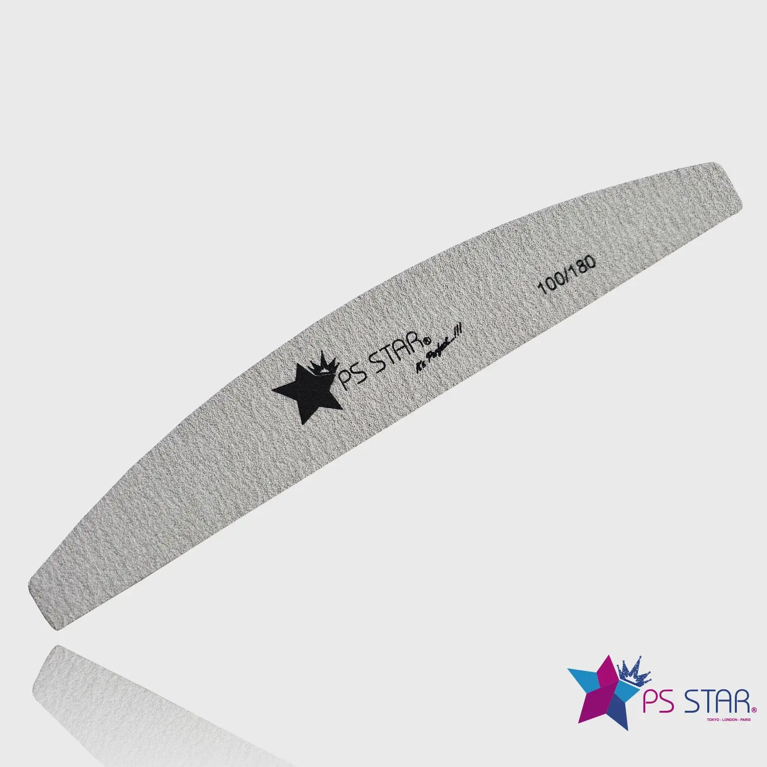 Ps Star NFP22 Limas Profesionales Zebra 100/180 Media Luna, Paquete de 25 Limas.