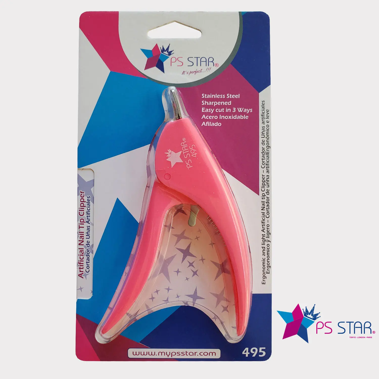 Cortador de Uñas Artificiales 495 Ps Star Corta Tips - Image 3