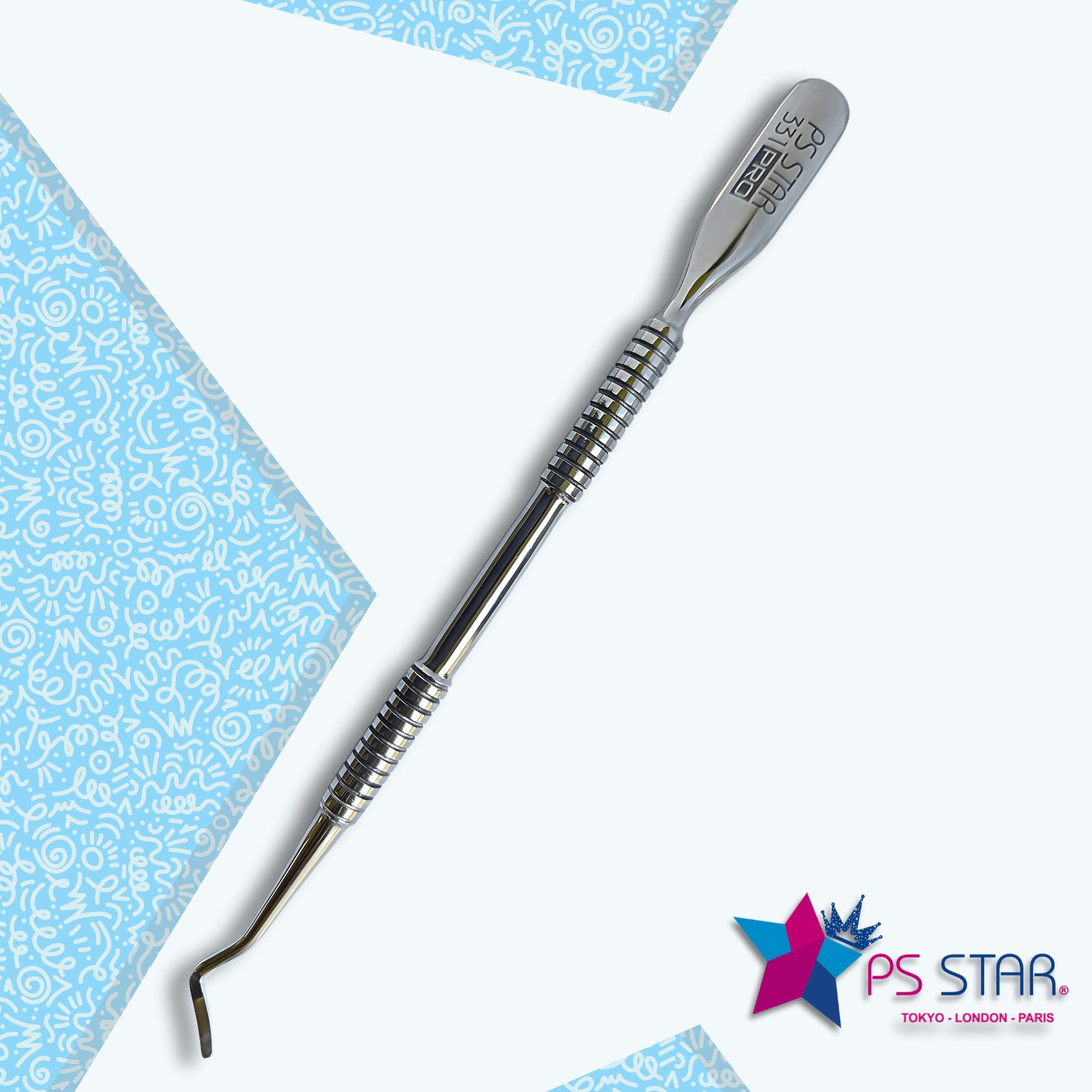Curette + Pusher, pedicure, ingrown nails 331P Ps Star